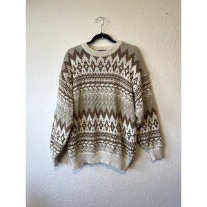 Vintage Knit Thick Cotton Sweater XL